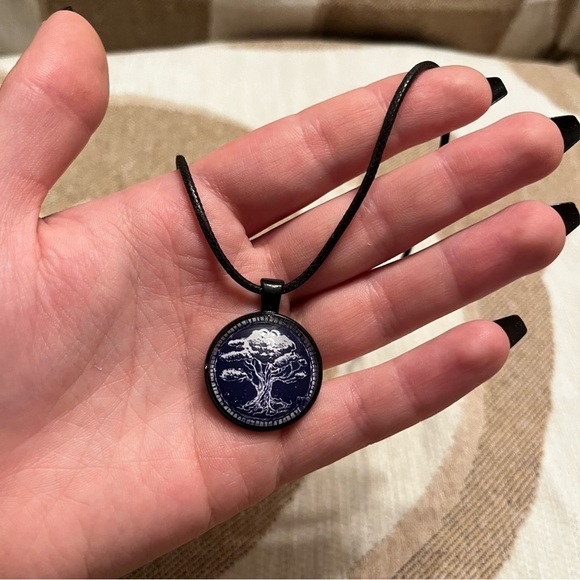 Magic The Gathering Forest Pendant Necklace - Picture 2 of 3